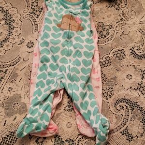2 long  Sleep forties 3 to 6 month size has ruffle